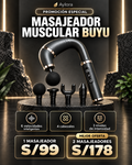 Pistola Masajeadora Muscular Aylora® – Terapia de Percusión con 4 Cabezales
